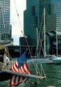 Yachts docked at the World Financial Center, Lower Manhattan.
